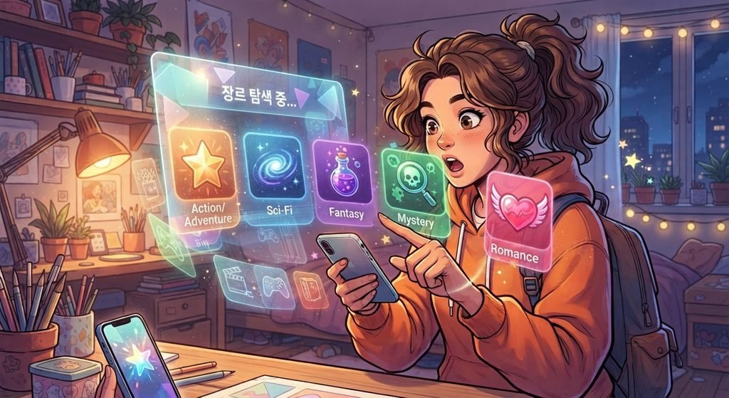 다양한 장르를 탐색하는 오리지널 캐릭터 디지털 페인팅 일러스트