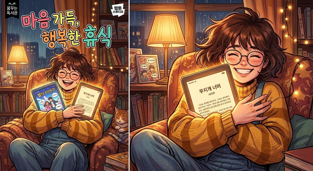 웹툰과 웹소설을 함께 즐기는 오리지널 캐릭터 디지털 페인팅 일러스트